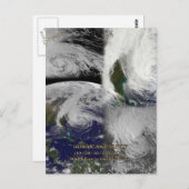 Satellietcollage Uitzicht van orkaan Sandy Briefkaart (Voorkant / Achterkant)