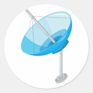 Satellietdestiketten Ronde Sticker