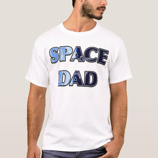 Satellietontwerp "SPACE DAD" T-shirt (Voorkant)
