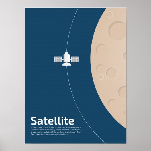 SatellietPoster voor kinderen Poster (Voorkant)