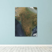 Satellietuitzicht van Centraal-India Canvas Afdruk (Insitu (Houten vloer))