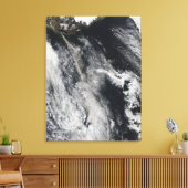 Satellietuitzicht van een aspluim 2 canvas afdruk (Insitu (Woonkamer))