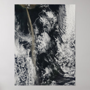 Satellietuitzicht van een aspluim poster