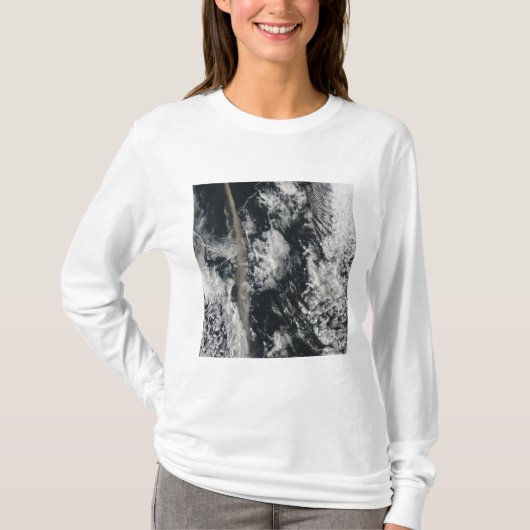 Satellietuitzicht van een aspluim t-shirt (Voorkant)