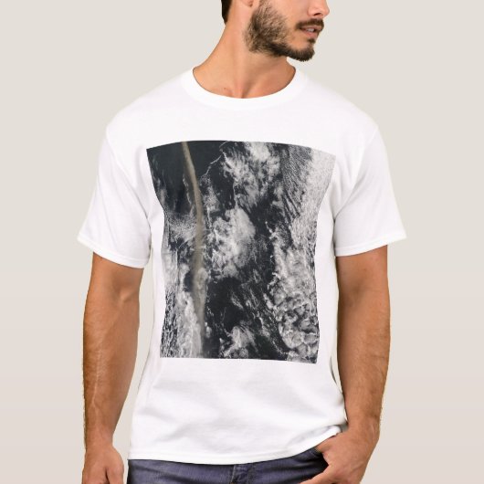 Satellietuitzicht van een aspluim t-shirt (Voorkant)