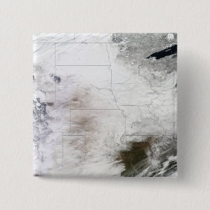 Satellietuitzicht van een massaal winterstorm bove vierkante button 5,1 cm