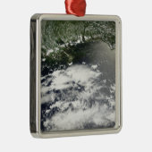 Satellietuitzicht van olieverlies 2 metalen ornament (Rechts)