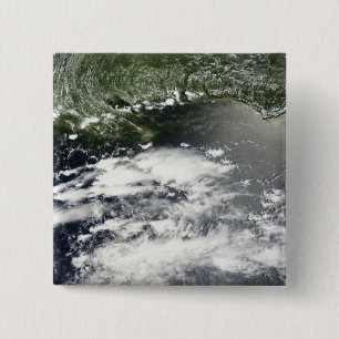 Satellietuitzicht van olieverlies 2 vierkante button 5,1 cm