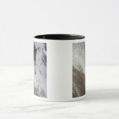 Satellietuitzicht van sneeuw en koud mok (Midden)