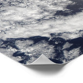 Satellietuitzicht van Tropische Depressie Blas Poster (Hoek)