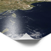 Satellietuitzicht van Turkije Foto Afdruk (Hoek)
