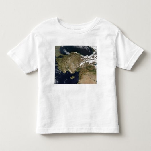 Satellietuitzicht van Turkije Kinder Shirts (Voorkant)