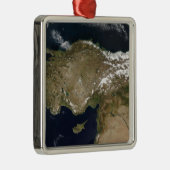 Satellietuitzicht van Turkije Metalen Ornament (Rechts)