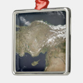 Satellietuitzicht van Turkije Metalen Ornament (Links)