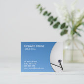 Satellite dish business card visitekaartje (Staand voorkant)