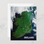 Satellite view of Ireland Feestdagenkaart (Voorkant / Achterkant)