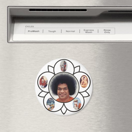 Sathya Sai Baba en Sarva Dharma op Magneet (Insitu (Vaatwasser))