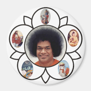 Sathya Sai Baba en Sarva Dharma op Magnet Magneet
