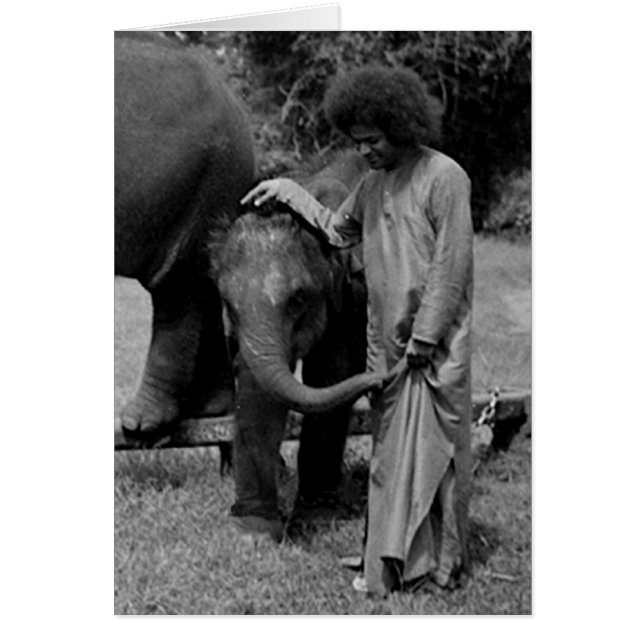 Sathya Sai Baba Greetin Card Love All - serveer al (Voorkant)