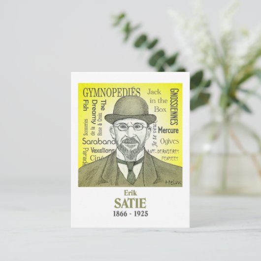 Satie Briefkaart (Staand voorkant)