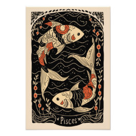 Satijn fotopapier Vissen Hemelse Dierenriem Foto Afdruk