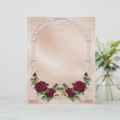 Satijn Trouwen in Roze - Aanpassen Custom Briefhoofd (Staand voorkant)