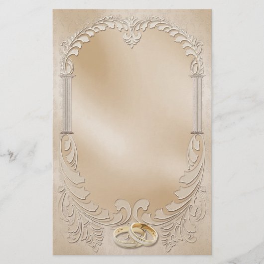 satijnbruiloft briefpapier (Voorkant)