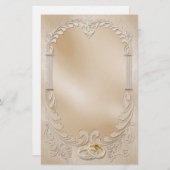 satijnbruiloft briefpapier (Voorkant / Achterkant)