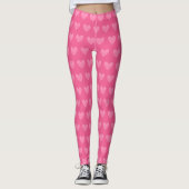 Satijneharten - Pastel en Roos Roze Leggings (Voorkant)