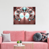 Satijnen lakens verpakt canvas afdruk (Insitu (Woonkamer))