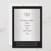 satin argenté faire-part de mariage (Dos)