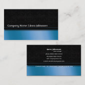 Satin bleu • Carte de visite élégant (Devant / Derrière)