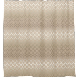 Satin Damask taupe beige bat Douchegordijn