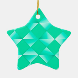Satin Diamonds uit het midden van de eeuw - roodbl Keramisch Ornament
