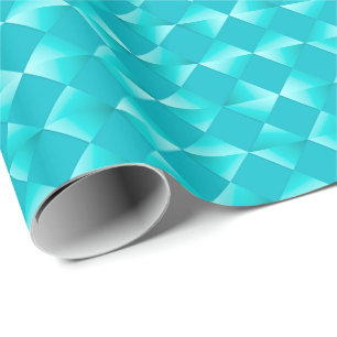 Satin Diamonds uit het midden van de eeuw - turquo Cadeaupapier