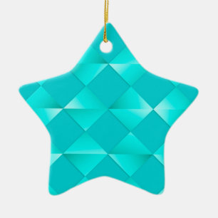Satin Diamonds uit het midden van de eeuw - turquo Keramisch Ornament
