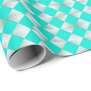 Satin Diamonds uit het midden van de eeuw - zilver Cadeaupapier