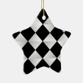 Satin Diamonds uit het midden van de eeuw - zwart- Keramisch Ornament (Rechts)