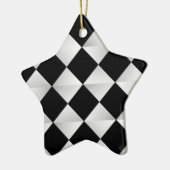 Satin Diamonds uit het midden van de eeuw - zwart- Keramisch Ornament (Links)