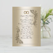 Satin élégant et faire-part de mariage (Debout devant)