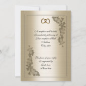 Satin élégant et faire-part de mariage (Dos)