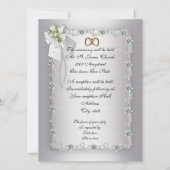 Satin élégant et faire-part de mariage (Dos)