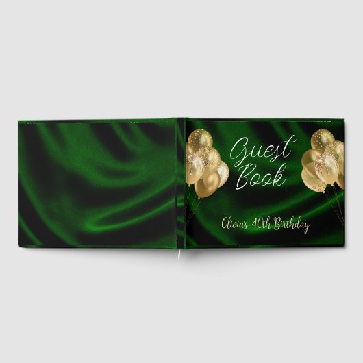 Satin Green Quinceanera Anniversaire Livre d'or (Complet)