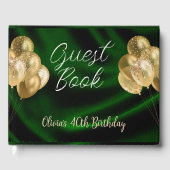 Satin Green Quinceanera Anniversaire Livre d'or (Recto)