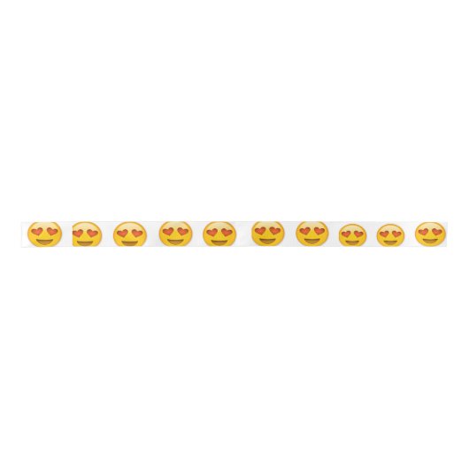Satin "hartoog" emoji ribbon lint (Voorkant)