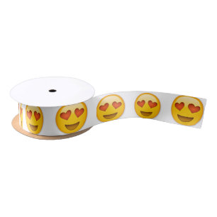Satin "hartoog" emoji ribbon lint