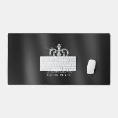 Satin noir brillant couronne (Clavier et souris)