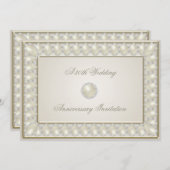 Satin Parel 30ste Huwelijksjubileum 5x7 Uitnodigin Kaart (Voorkant / Achterkant)