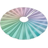 Satin Pastel Rainbow Pattern Tree Skirt Kerstboom Rok (Gekanteld)
