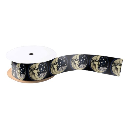 SATIN RIBBON -illustratie-maan-met-sterren Lint (Spoel)